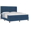 vidaXL Box spring seng med pude med hovedg&aelig;rde Bl&aring; 200 x 180 cm Stof
