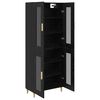 vidaXL Highboard Sort eg 69,5 x 34 x 180 cm Konstrueret tr&aelig;