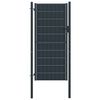 vidaXL hegnsl&aring;ge PVC og st&aring;l 100x204 cm antracitgr&aring;