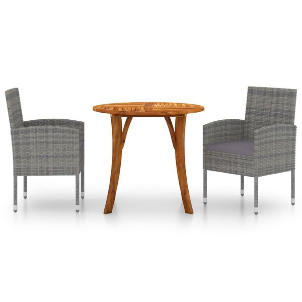 vidaXL spisebordss&aelig;t til haven 3 dele antracitgr&aring;