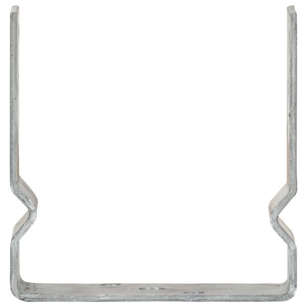 vidaXL jordankre 6 stk. 14x6x15 cm galvaniseret st&aring;l s&oslash;lvfarvet