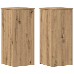 vidaXL plantestativer 2 stk. 30x30x70 cm konstrueret tr&aelig; egetr&aelig;sfarvet
