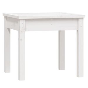 vidaXL haveb&aelig;nk 50x44x45 cm massivt fyrretr&aelig; hvid