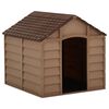 vidaXL hundehus 71x71,5x68 cm PP brun