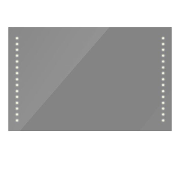 vidaXL badeværelsesspejl med LED-lys til væggen 100 x 60 cm (L x H)