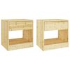 vidaXL sengeskabe 2 stk. 40x31x40 cm massivt grantr&aelig;
