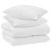 vidaXL Vinter dyne med pude 3 stk. Hvid Microfiber