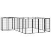vidaXL 22-panels hundeg&aring;rd 50x100 cm pulverlakeret st&aring;l sort