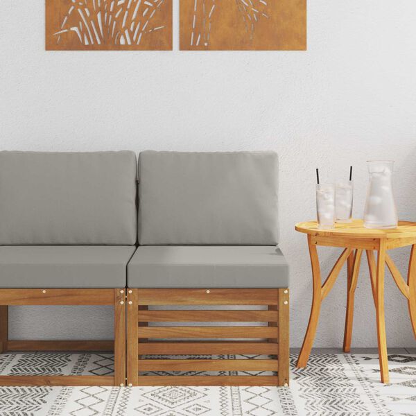 vidaXL Udend&oslash;rs Mellem Sofa Massivt Akacietr&aelig; Naturfarvet