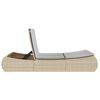vidaXL solseng med hynder polyrattan beige