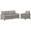 vidaXL Sofa S&aelig;t 2 pcs Lysegr&aring; 196 x 81 x 87,5 cm Fl&oslash;jl