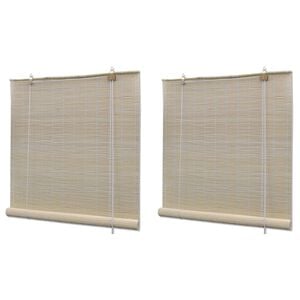 vidaXL rullegardiner 2 stk. 120x160 cm naturlig bambus