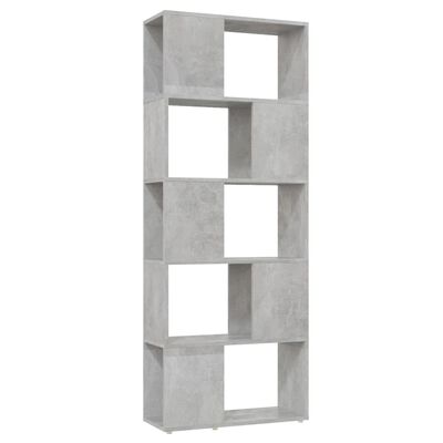 vidaXL bogskab/rumdeler 60x24x155 cm spånplade betongrå