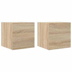vidaXL v&aelig;gh&aelig;ngte skabe 2 stk. 30,5x30x30 cm sonoma-eg