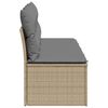 vidaXL 4-personers havesofa med hynder polyrattan beige