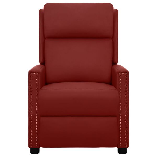 vidaXL eldrevet massagestol kunstlæder vinrød