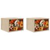 vidaXL V&aelig;gmonteret natbord GENNEP 2 stk. Sonoma-eg 36 x 33 x 25 cm