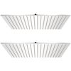 vidaXL brusehoved rainshower-funktion 2 stk. rustfrit st&aring;l 50 x 50 cm