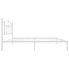 vidaXL sengeramme med sengegavl 100x190 cm metal hvid