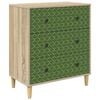 vidaXL Skuffeskab GELEEN Smaragd geometrisk m&oslash;nster 66 x 36,5 x 75 cm
