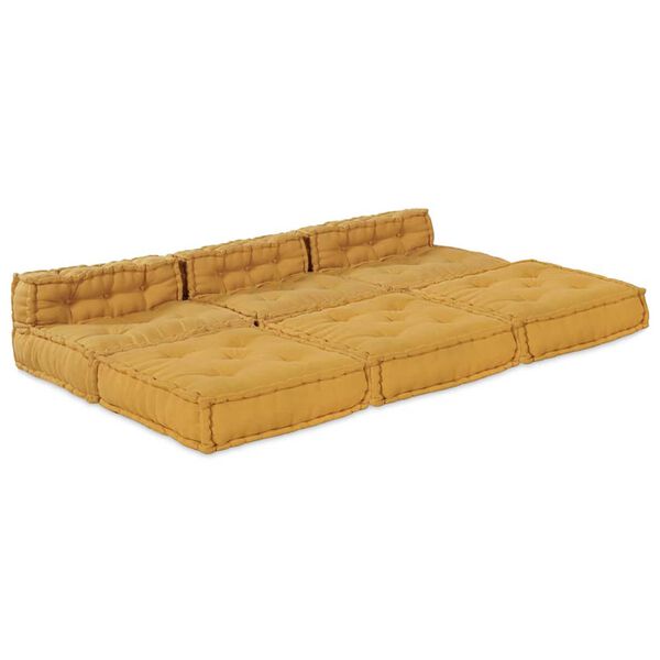 vidaXL Modulsofa 4 pcs Gul Stof