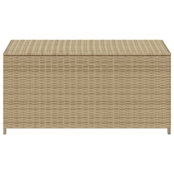 vidaXL opbevaringsboks til haven 190 l polyrattan beige