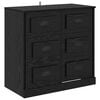 vidaXL Sideboard Sort eg 70 x 35,5 x 67,5 cm Konstrueret tr&aelig;