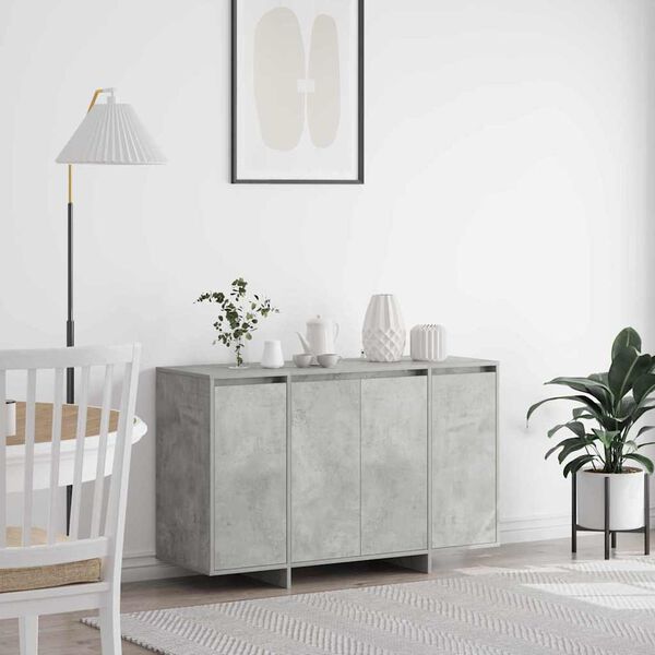 vidaXL Sideboard Betongr&aring; 120 x 41 x 75 cm Konstrueret tr&aelig;