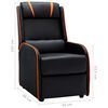 vidaXL l&aelig;nestol kunstl&aelig;der sort og orange