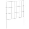 vidaXL Havehegn med p&aelig;le 24 stk. 35 x 30 cm Galvaniseret st&aring;l S&oslash;lv