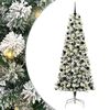 vidaXL Kunstigt Hinged Juletr&aelig; 300 LED'er Gr&oslash;n og Hvid 240 cm