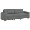 vidaXL Sofa 3 pcs M&oslash;rkegr&aring; 221 x 80 x 80 cm Linned-blandet stof