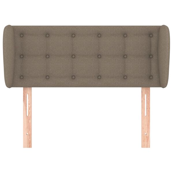 vidaXL sengegavl med kanter 83x23x78/88 cm stof gr&aring;brun