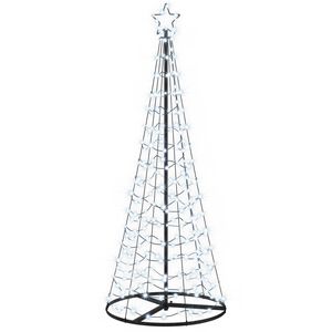 vidaXL LED-spiraljuletr&aelig; med fod EKENAS 180 cm 220 LED'er Kold hvid