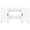 vidaXL skrivebord 140x50x75 cm konstrueret træ hvid