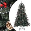 vidaXL kunstigt juletr&aelig; med fod 120 cm PVC gr&oslash;n