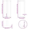 vidaXL barbordsben T-formet 2 stk. sort 40x35x(90-91) cm stål