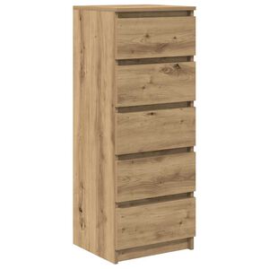 vidaXL sk&aelig;nk med skuffer 37,5x35x99 cm konstrueret tr&aelig; kunsteg
