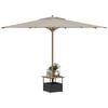 vidaXL havebord med parasolhul 55x55x46,5 cm polyrattan sort