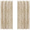 vidaXL Velour Gardiner 2 stk. Creme 225 x 140 cm Fl&oslash;jl