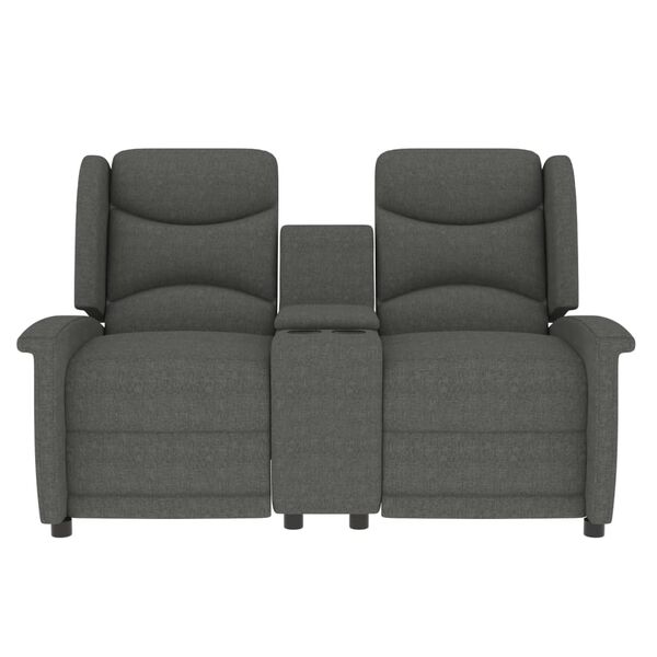 vidaXL 2-personers massagestol med kopholder lysegrå