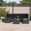 vidaXL Sofa S&aelig;t med pude 6 pcs polyrattan
