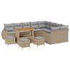 vidaXL Havesofa S&aelig;t 13 stk. Beige polyrattan