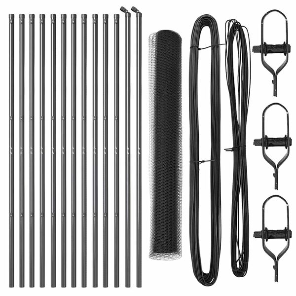 vidaXL Hegnsp&aelig;l Gr&aring; 25 x 1,2 m (25 mm mesh) St&aring;l