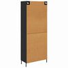 vidaXL Highboard med skuffe 2 pcs Sort eg Konstrueret tr&aelig;
