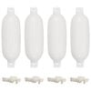 vidaXL b&aring;dfendere til b&aring;d 4 stk. &Oslash; 16x58 cm PVC hvid