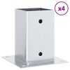 vidaXL stolpefødder firkantet 4 stk. 81x81 mm galvaniseret stål