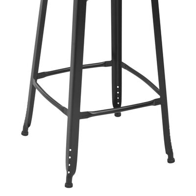 vidaXL barstole 4 stk. stål sort