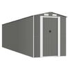 vidaXL haveskur 192x772x223 cm galvaniseret st&aring;l lysegr&aring;