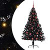 vidaXL Kunstig Forbelyst Juletr&aelig; Sort 150 cm PVC